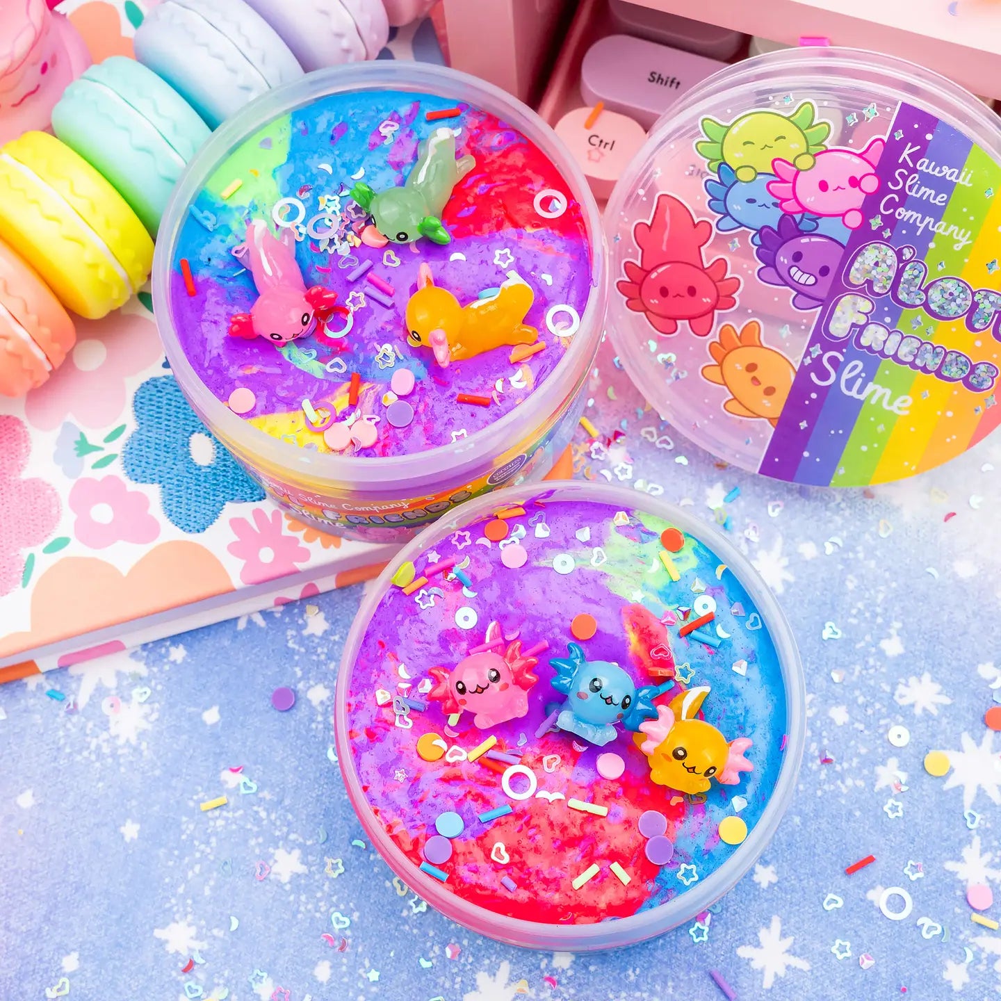 slime with charms on top