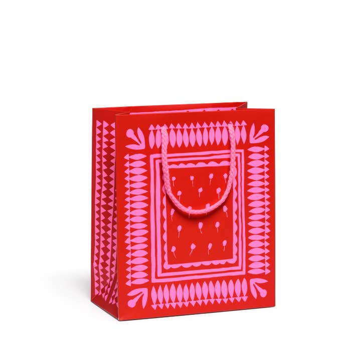 red and pink gift bag