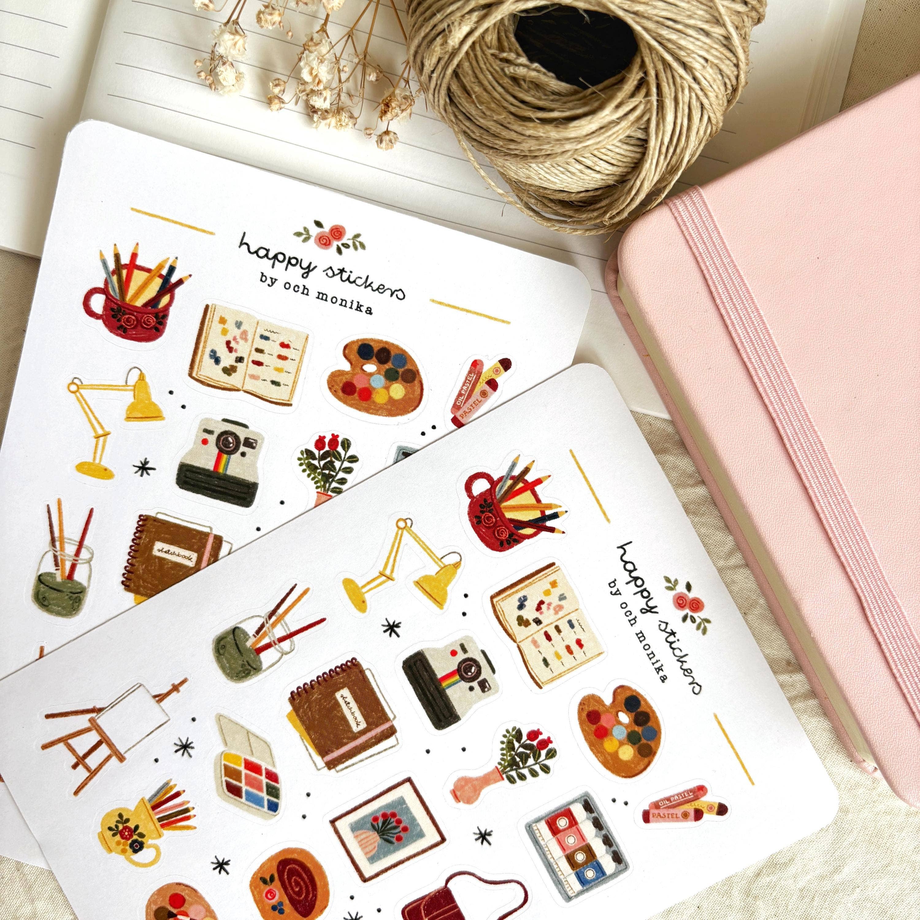Artist's Corner - Planner & Journal Stickers |A6 Matte Paper