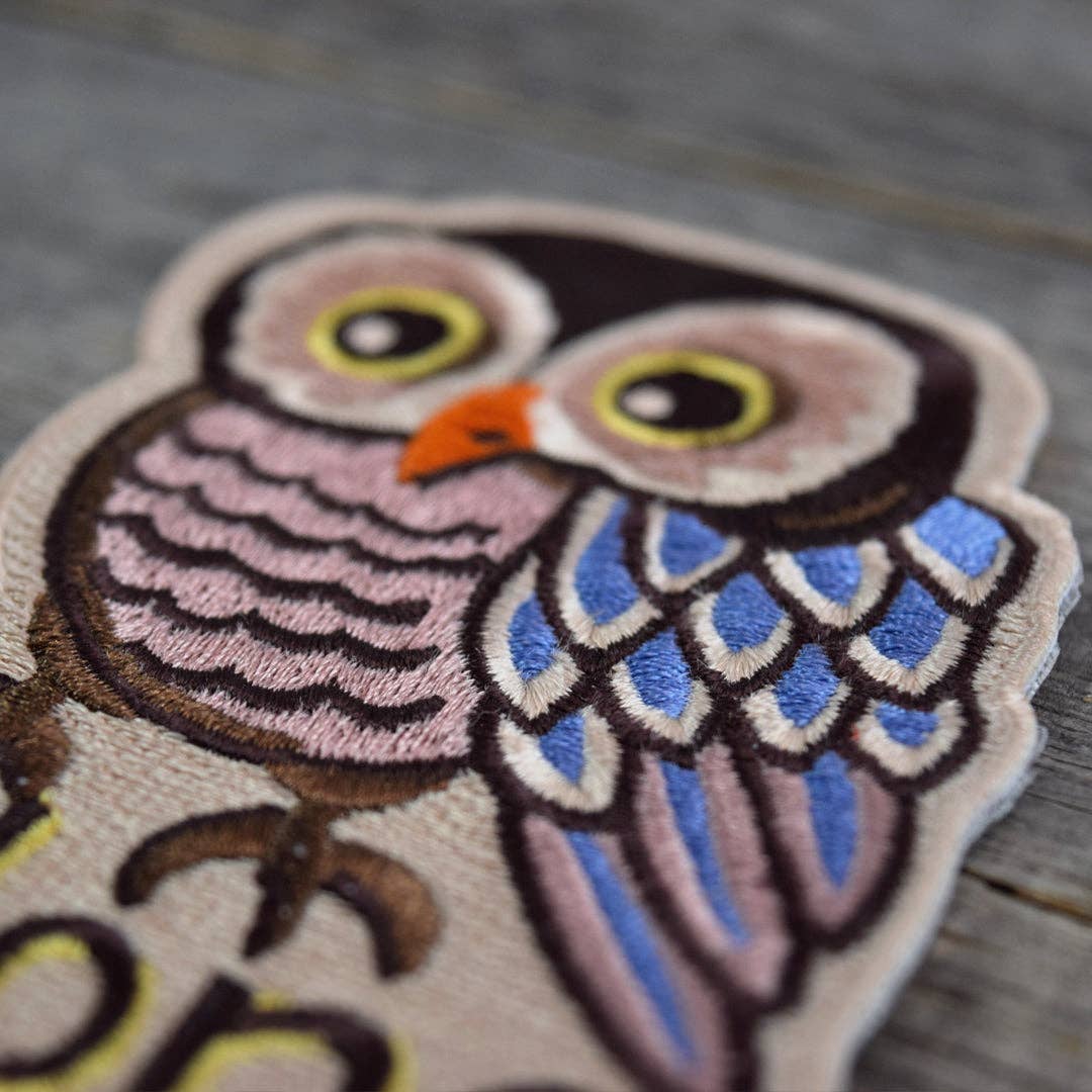 Alone Owl Embroidered Patch