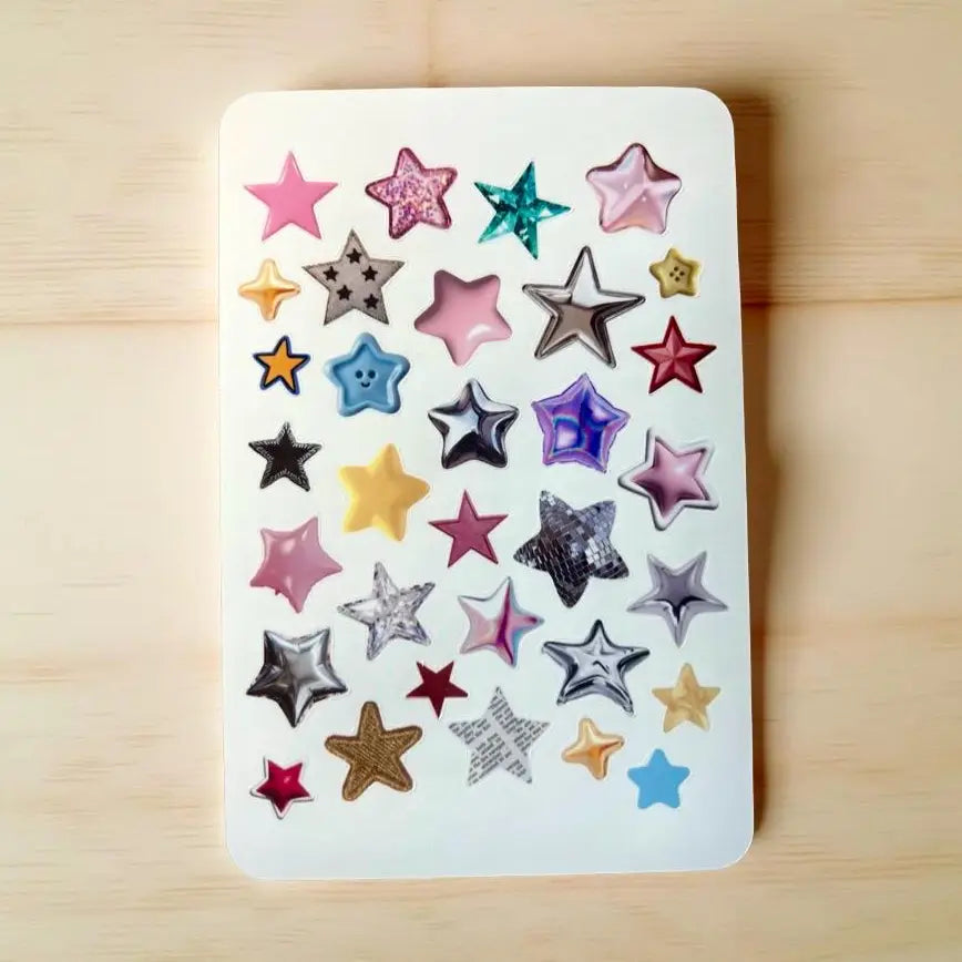 Mixed Media Star Sticker Sheet image 0