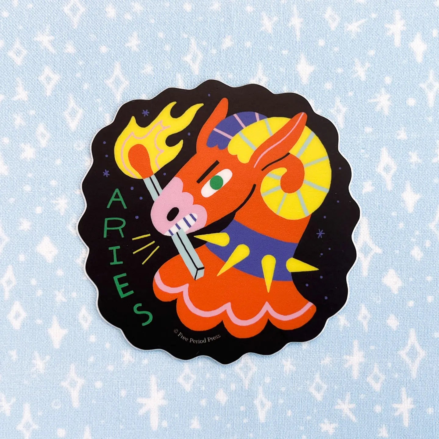Aries Zodiac Vinyl Decal Sticker | Bold & Fiery Ram image 0