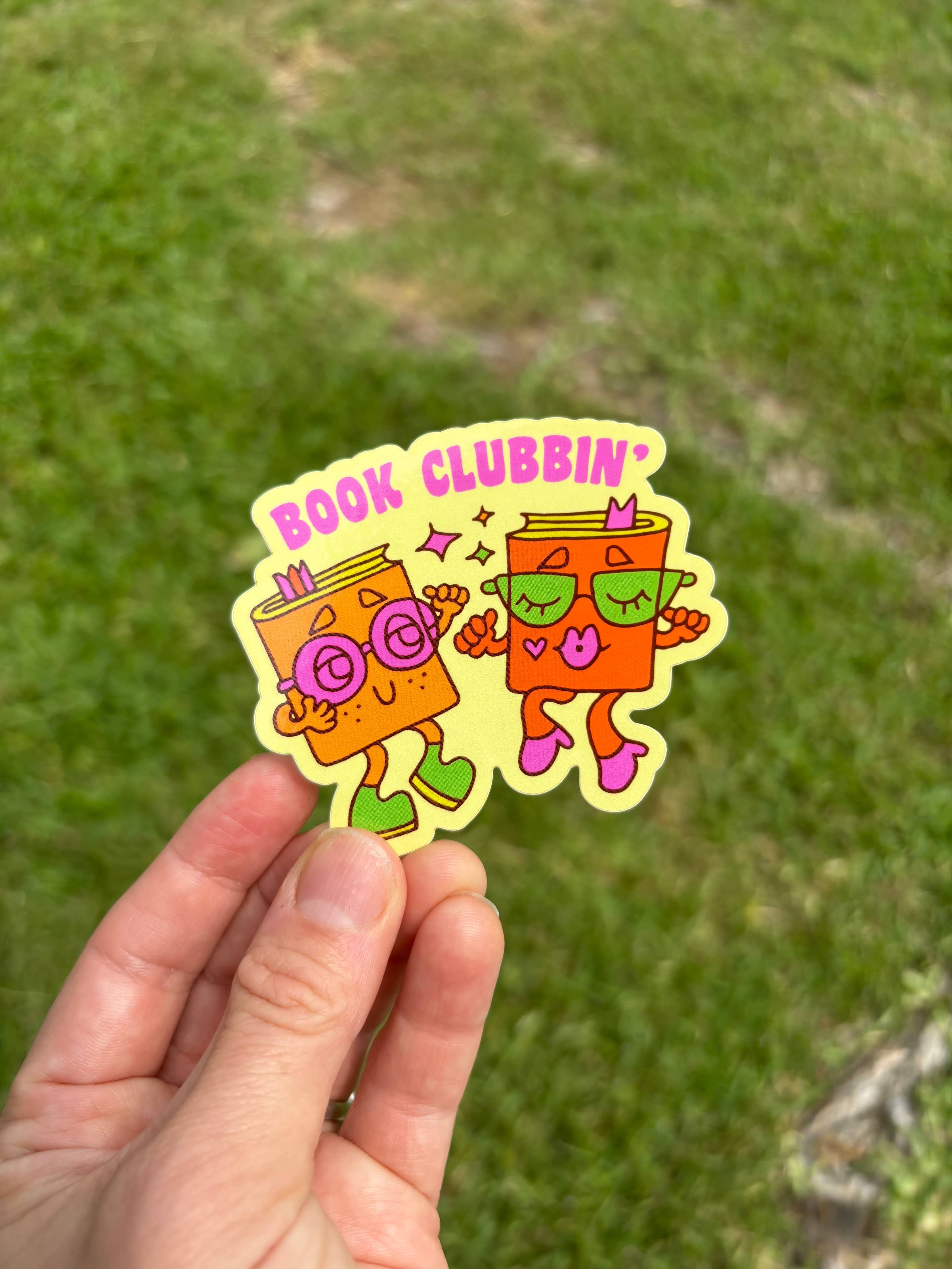 Book Clubbin' Sticker
