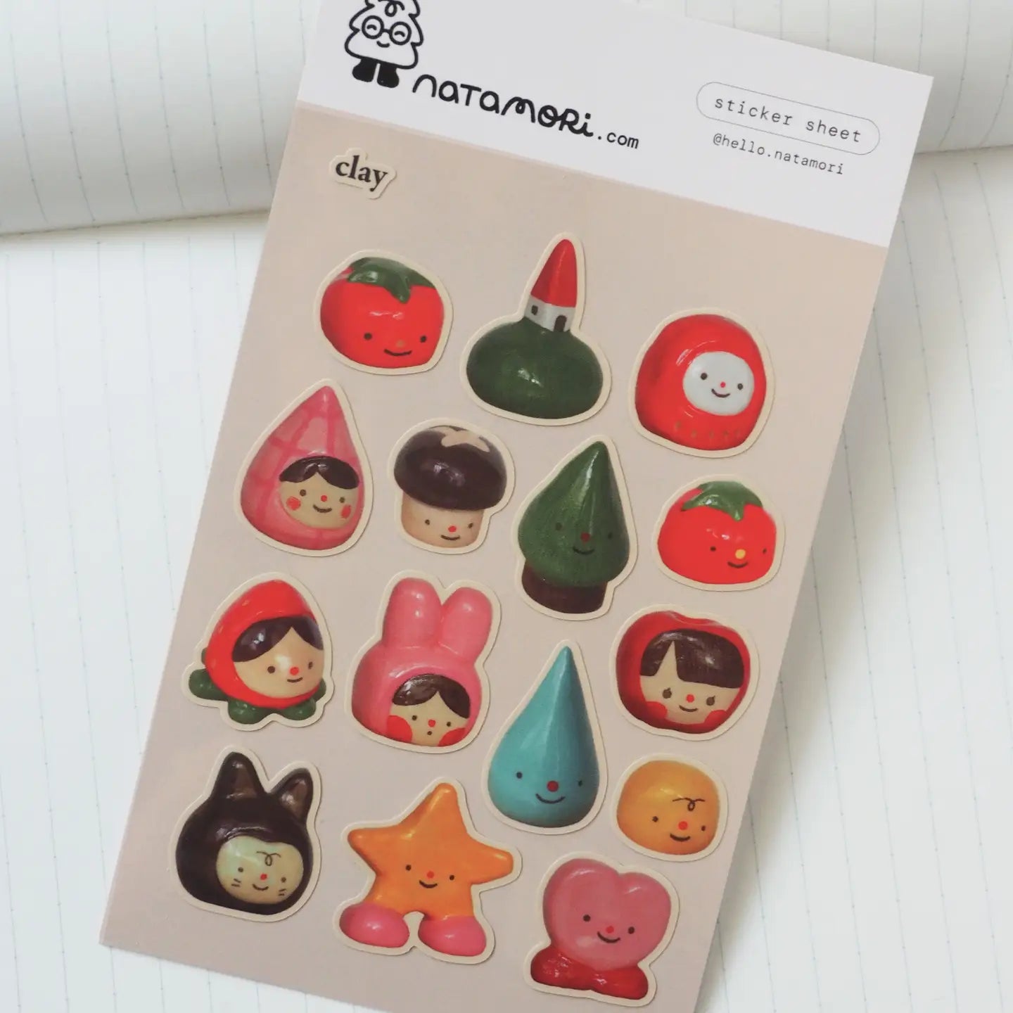 Clay • Sticker Sheet - Natamori image 0