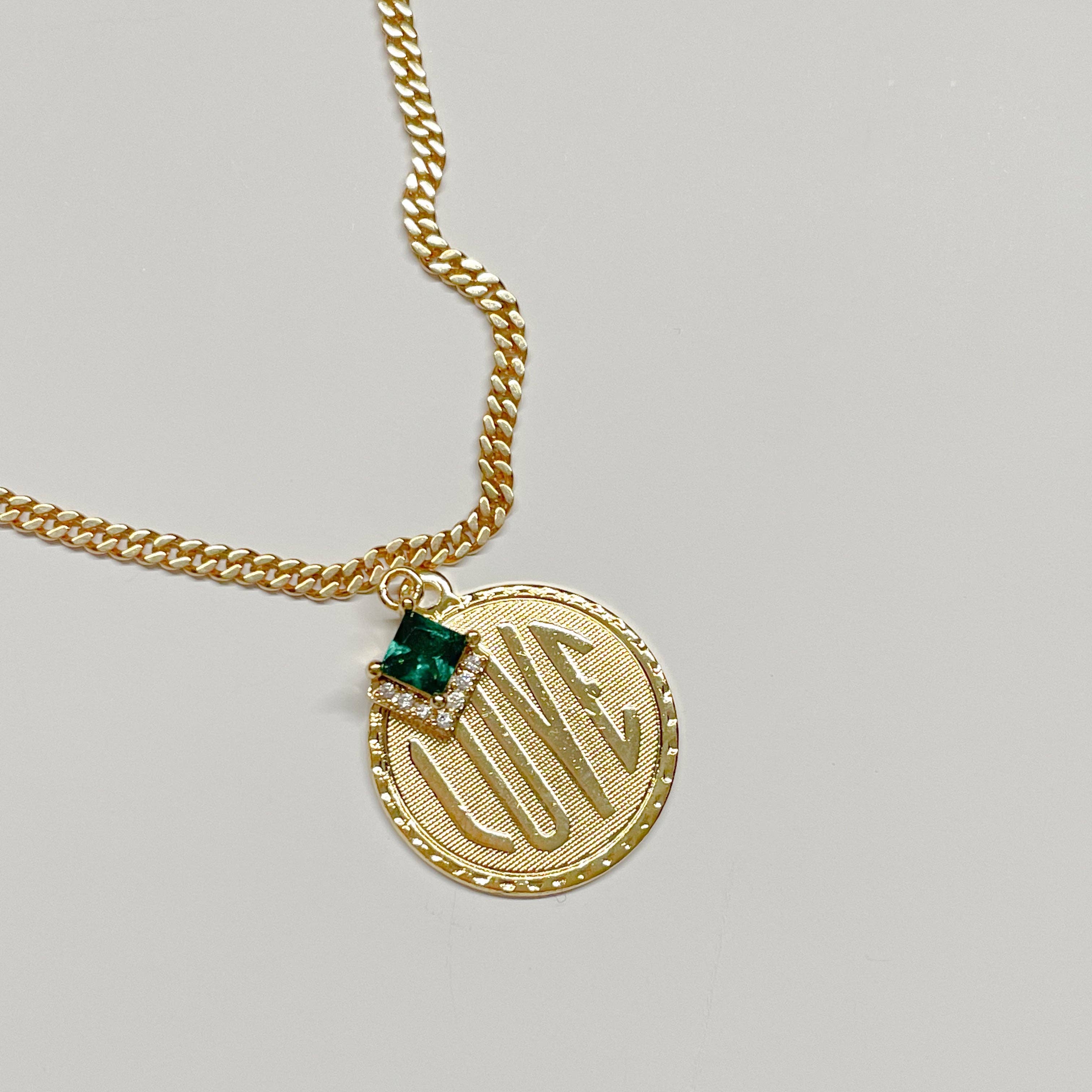 Gold Love Coin Charm