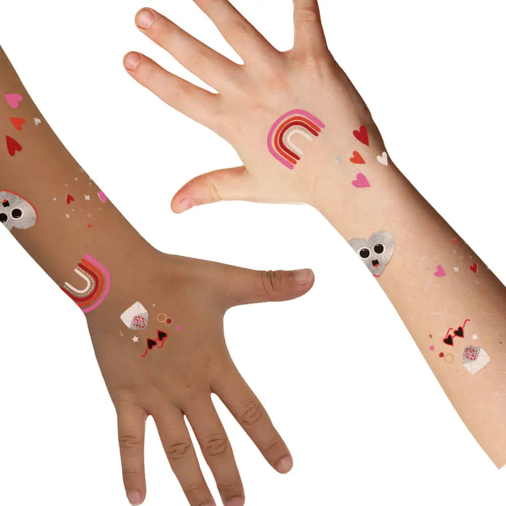 Flash Tats: Adore You Variety Set - Valentine's Day Temporary Tattoos image 1