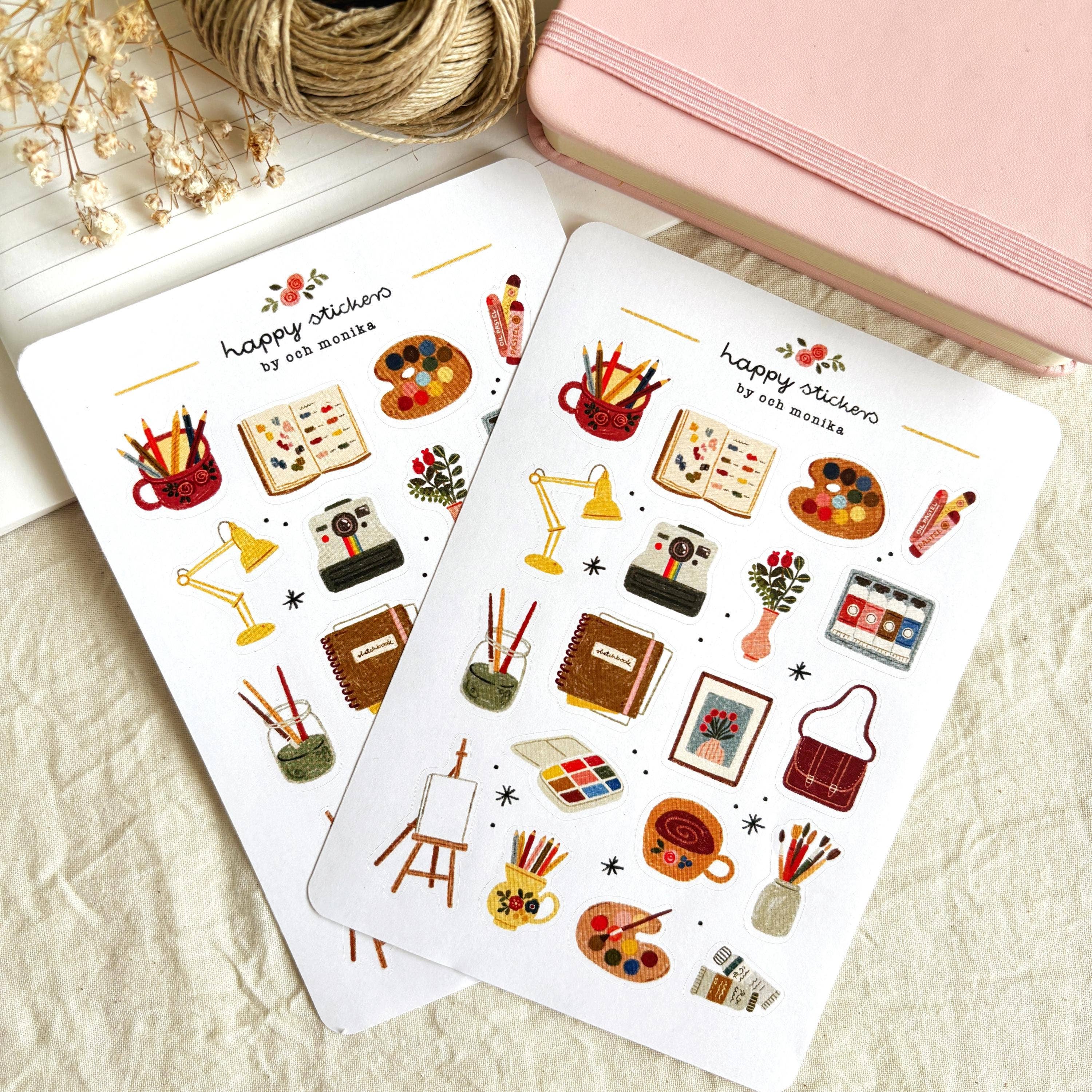 Artist's Corner - Planner & Journal Stickers |A6 Matte Paper