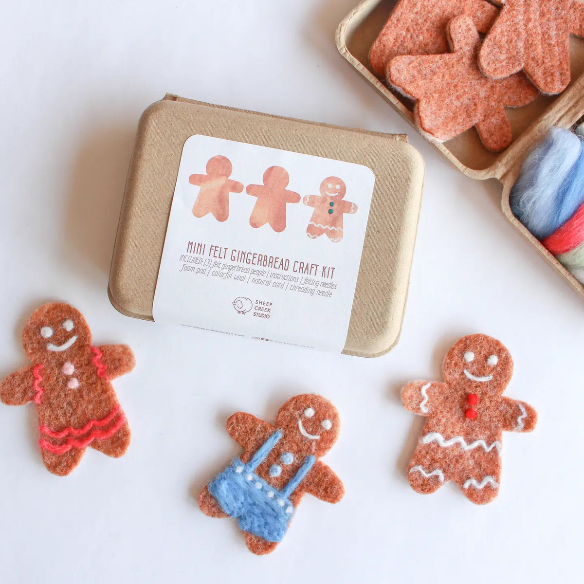 Mini Gingerbread Cookie Felting Craft KitThis mini kit is perfect size for a sto image 0