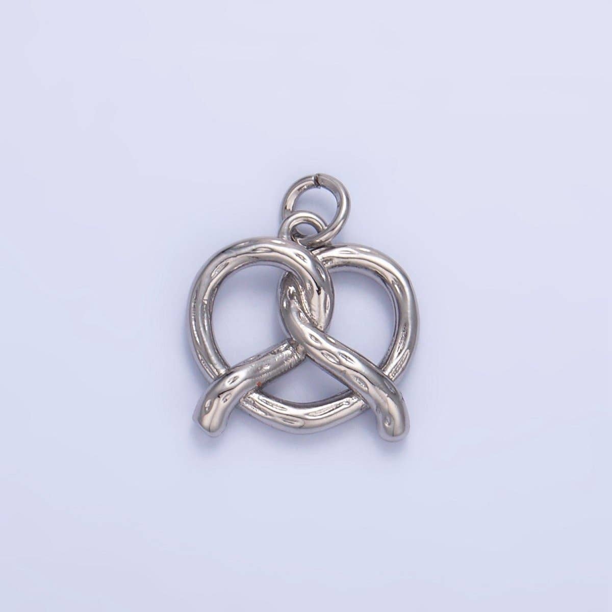 24K Gold Filled Mini Pretzel Pastry 3D Minimalist Charm in Gold