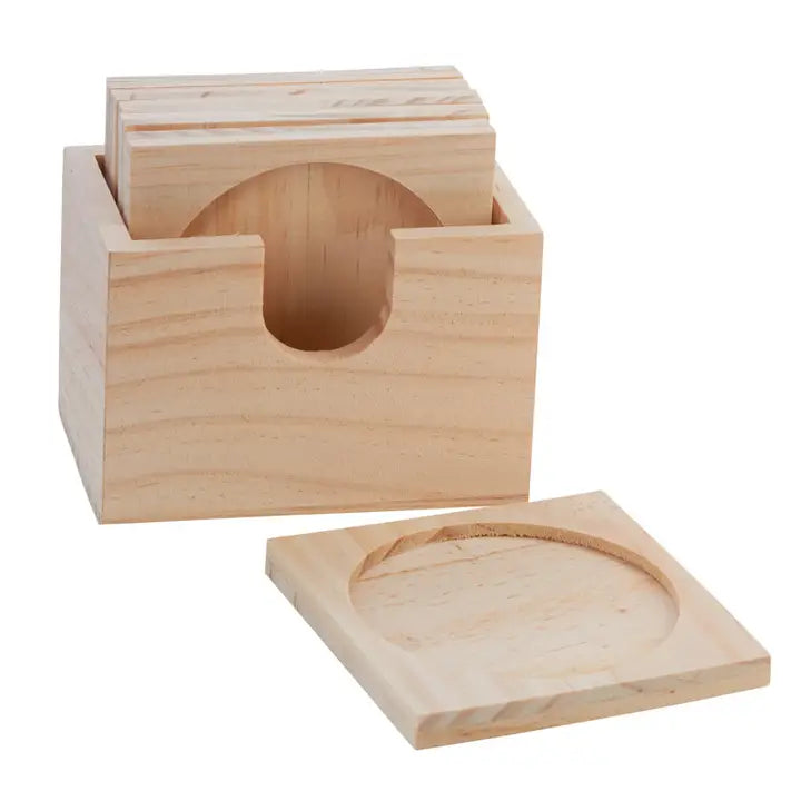 Coasters DIY unfinished wood