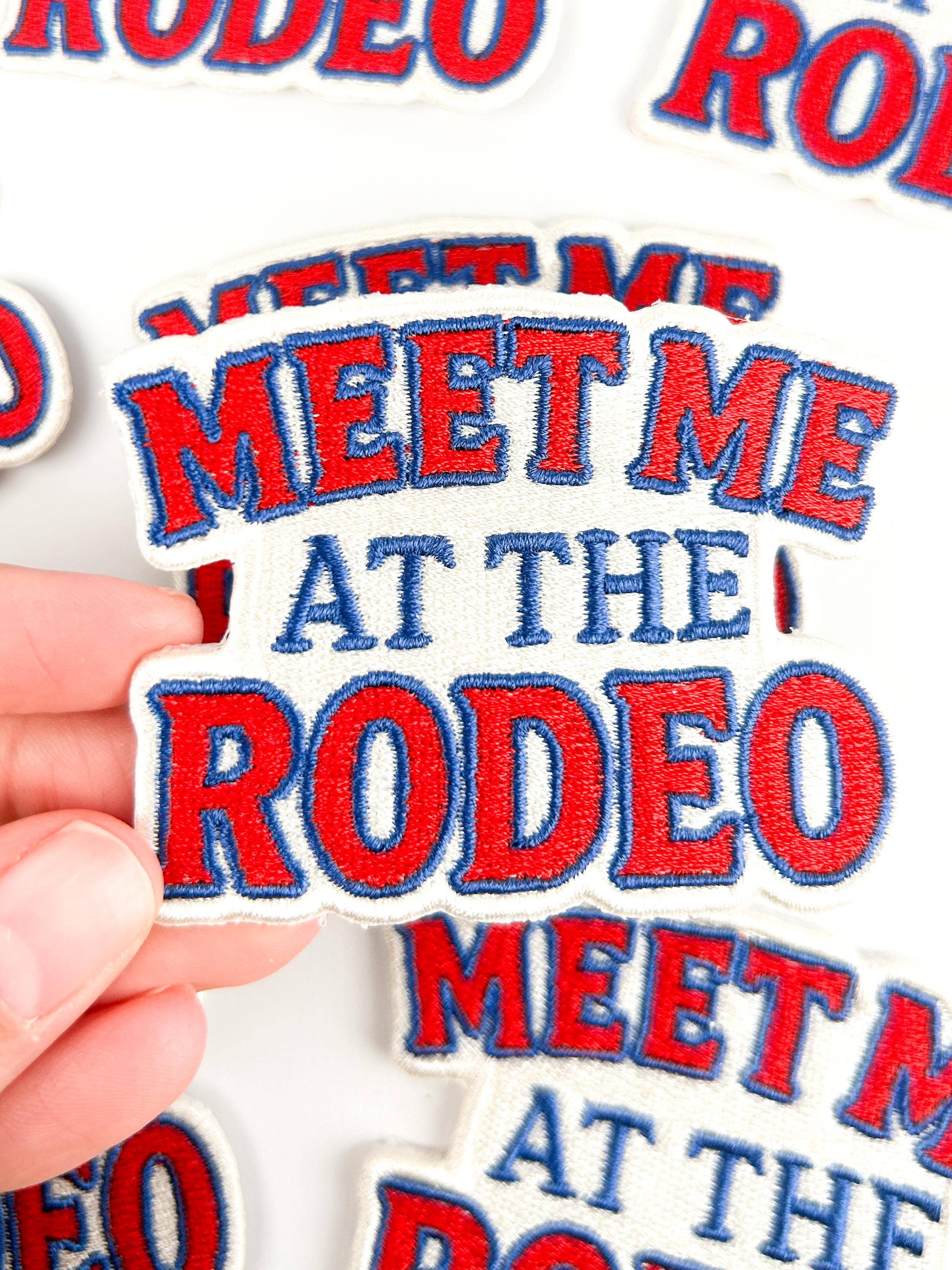 Meet Me at the Rodeo Patch Embroidered Iron-On Patch Cowboy