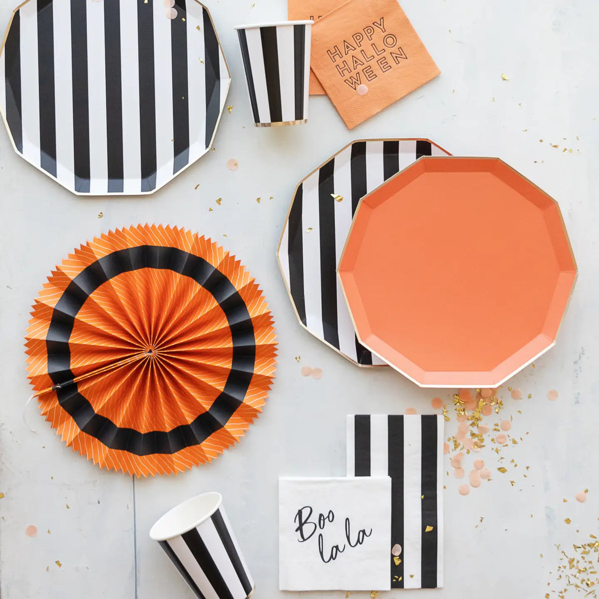 Happy Halloween Orange Cocktail Napkins image 1