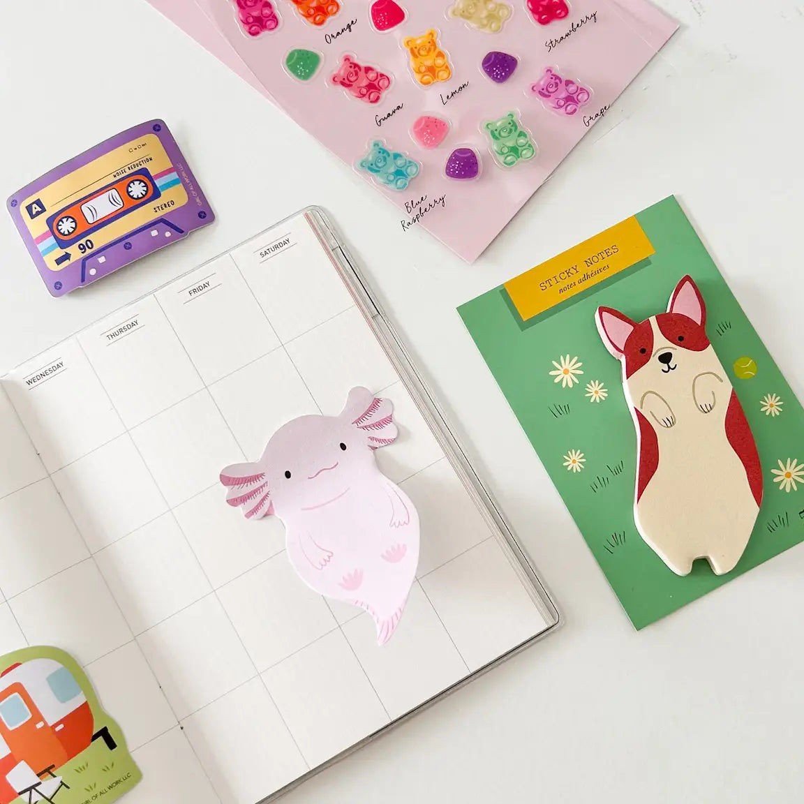 Corgi Die Cut Sticky Notes image 1