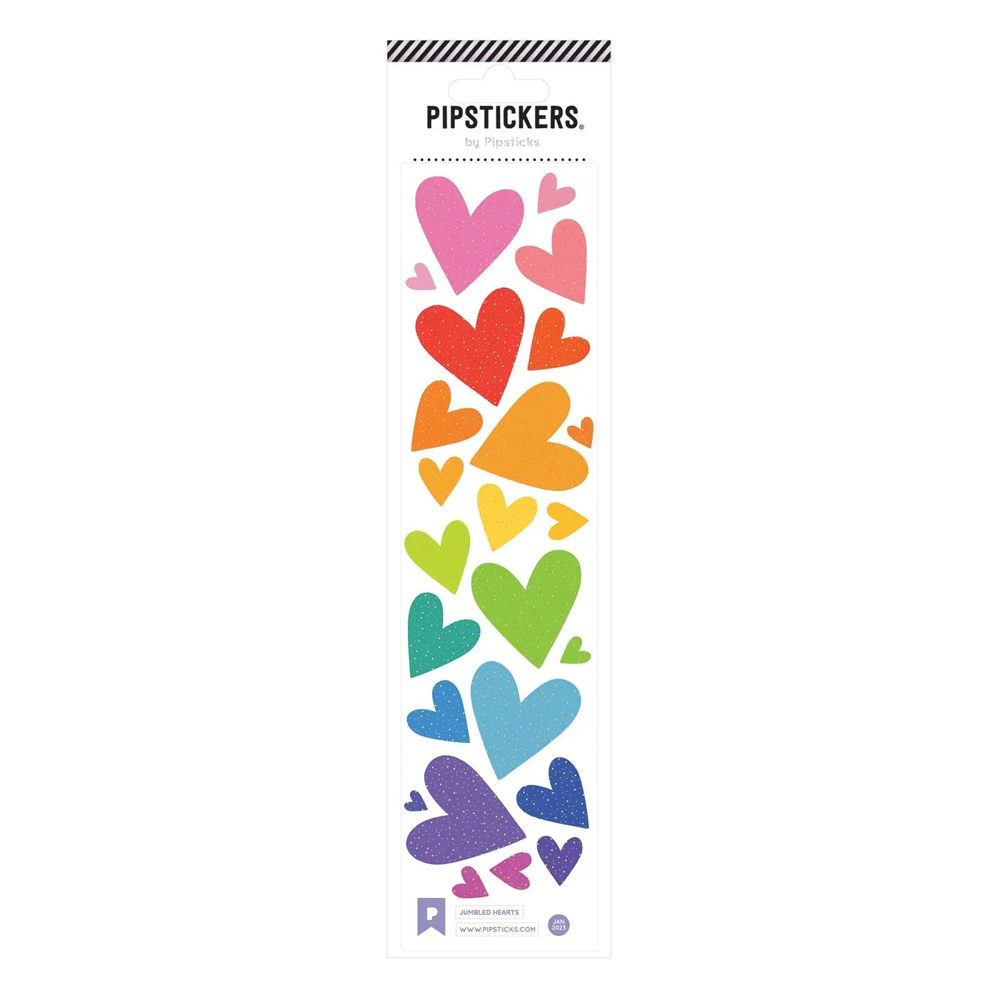 Jumbled Hearts Pipstickers 2x8 image 0