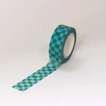Chunky Checker 15mm • Wavy Checkerboard Washi Tape image 0