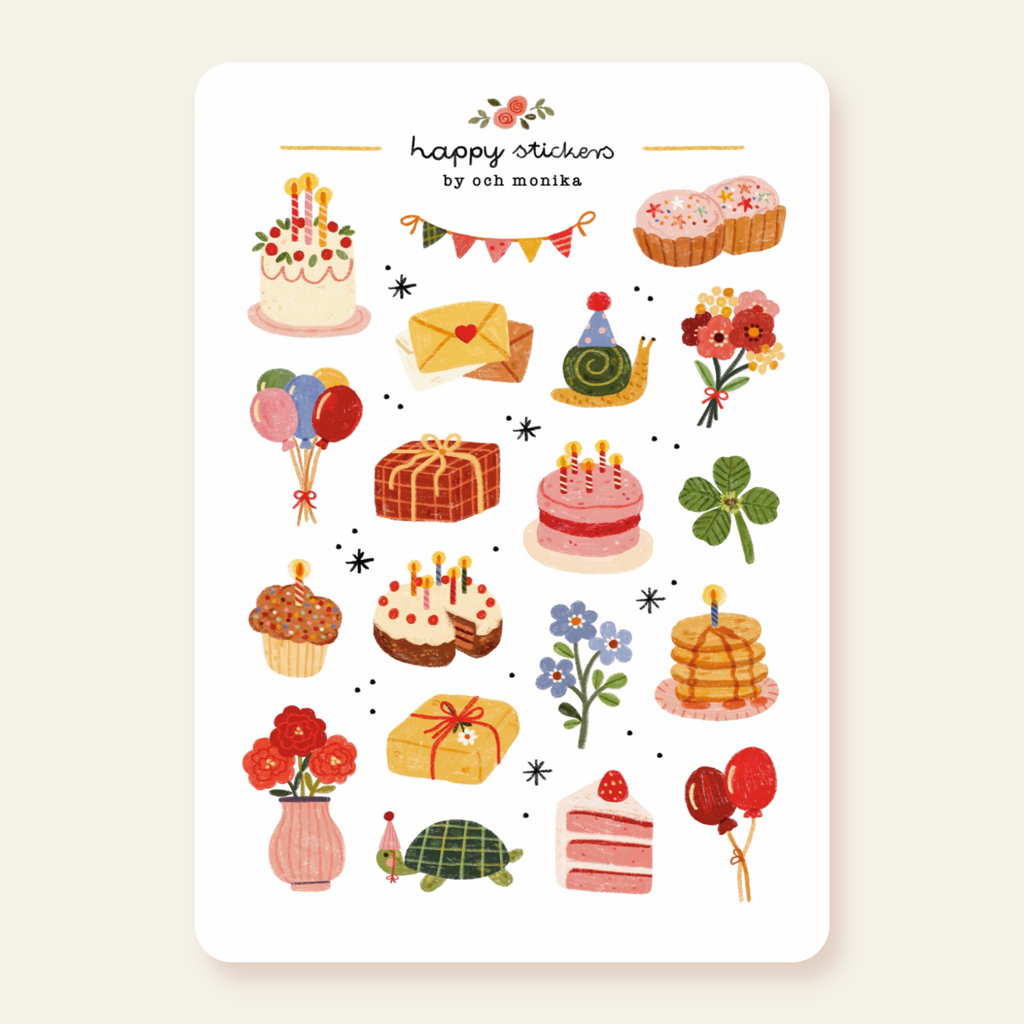 Happy Birthday - Planner & Journal Stickers | A6 Matte Paper