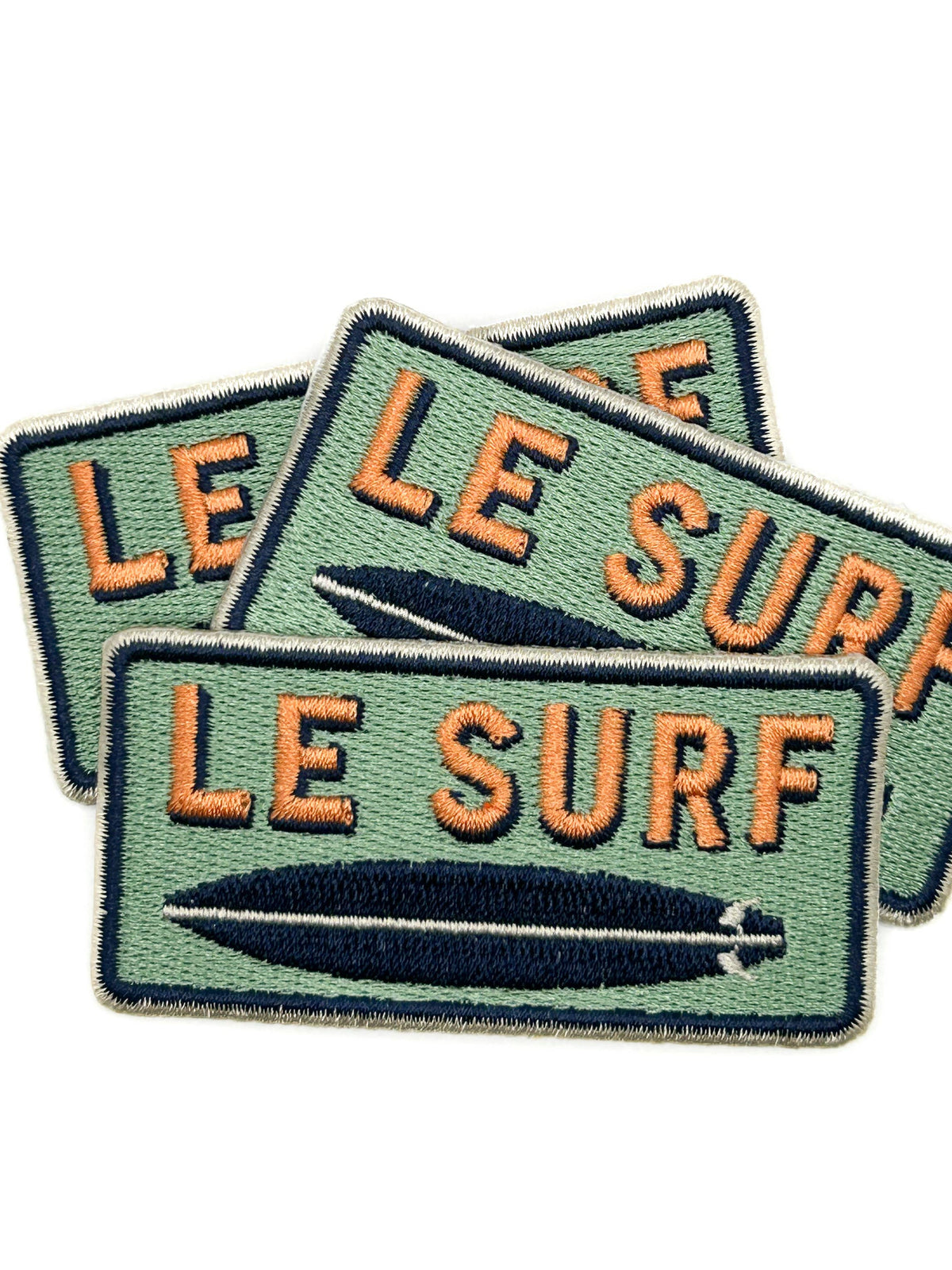 Le Surf Embroidered Patch Iron On Surf Surfboard Beach Coast