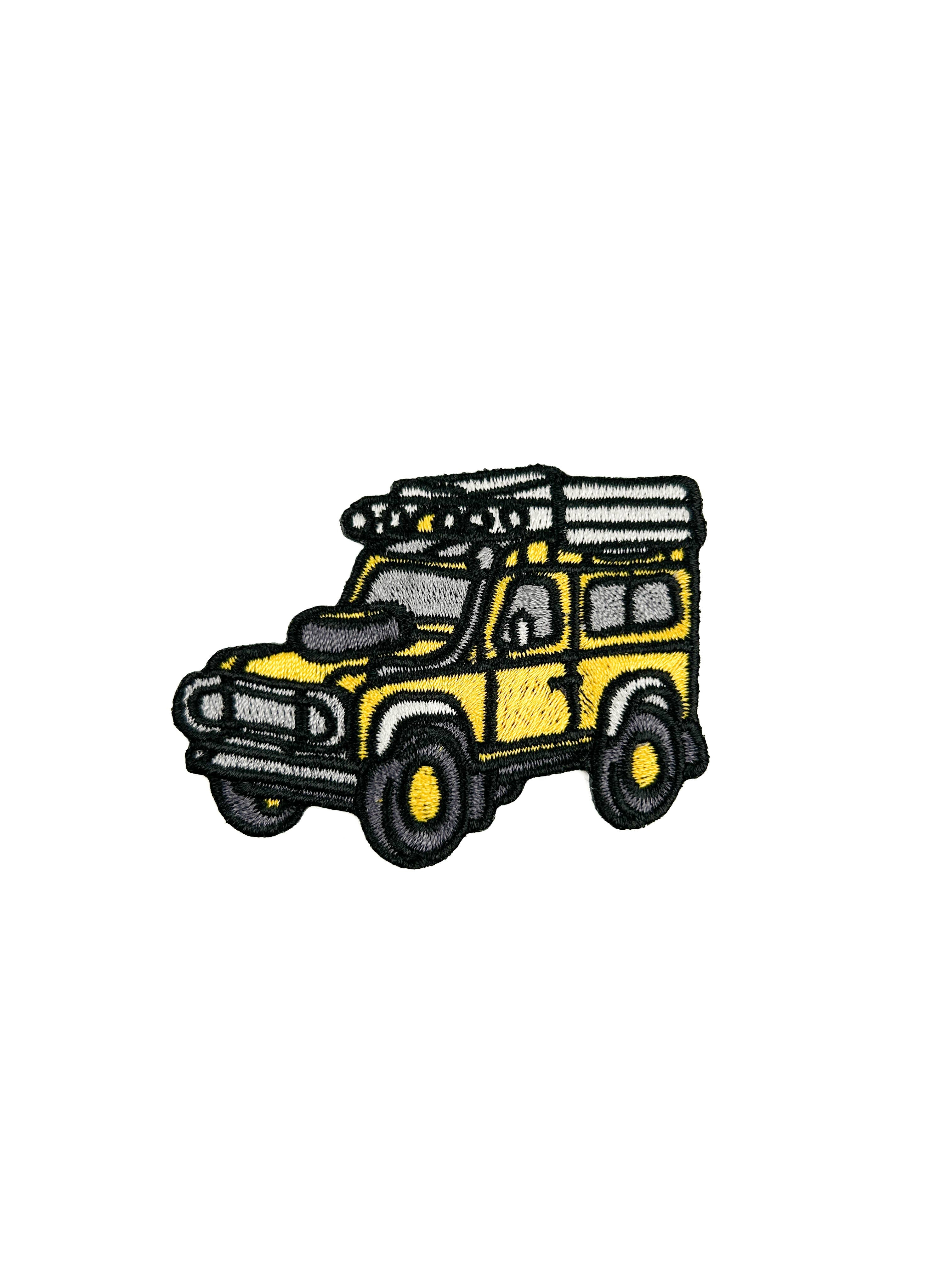 Yellow Overland Truck Iron on Sew On Embroidered Patch