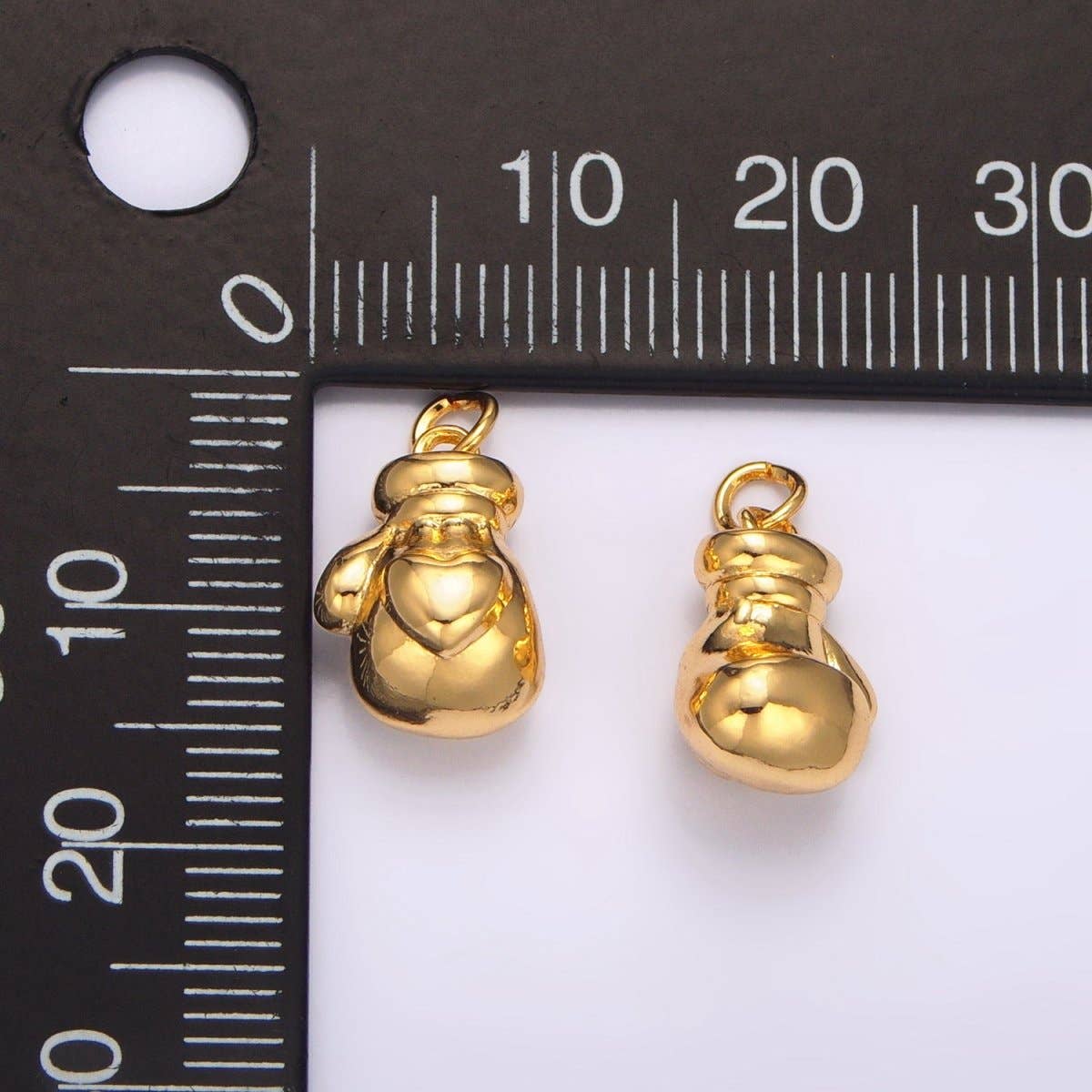24K Gold Filled Boxing Glove Minimalist Multidimensional Charm |