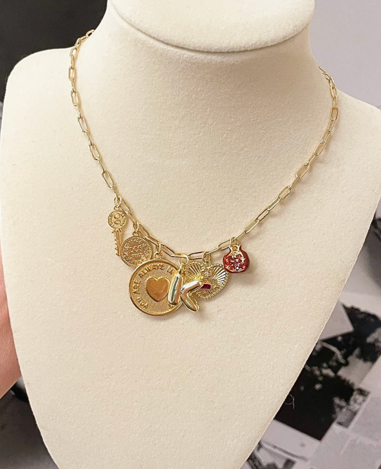 Gold Heart Forever Token Charm