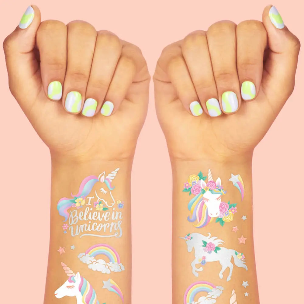 Unicorn Foil Kids Temporary Tattoos - Petit Fetti image 2