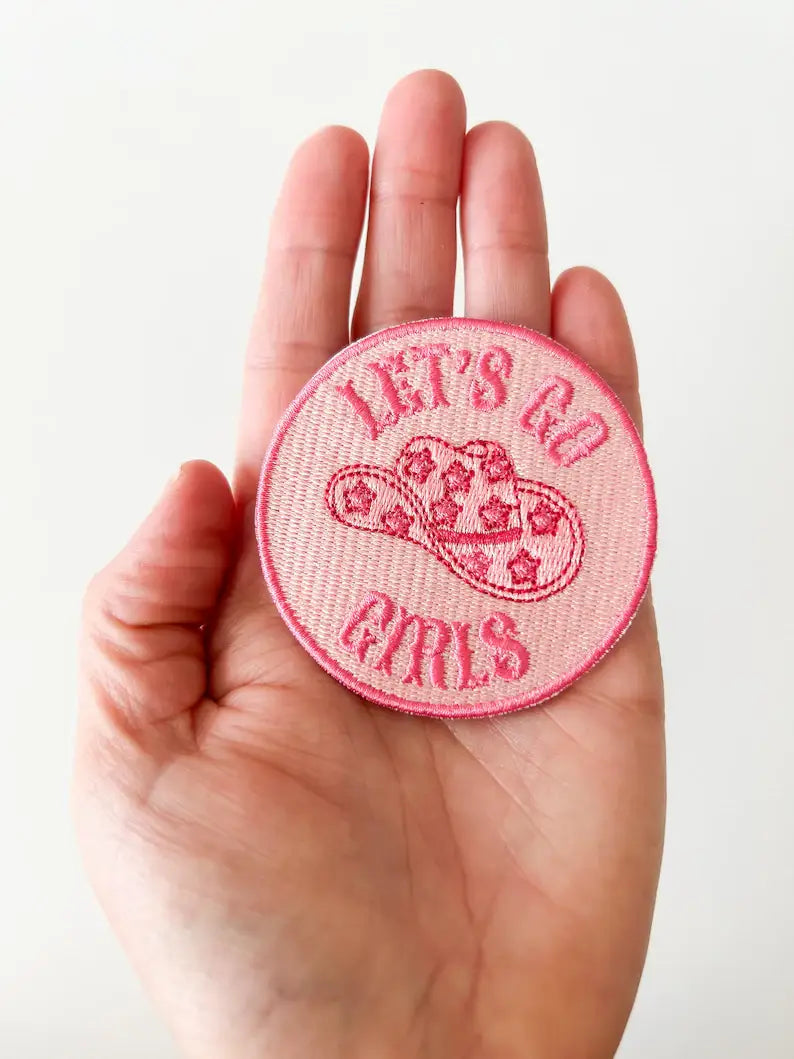 Let's Go Girls Embroidered Iron-On Patch Western Nashville