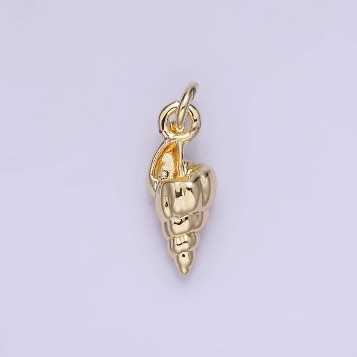 14K Gold Filled 14mm Clam Sea Shell Puffed Minimalist Mini Charm | AG725 image 0