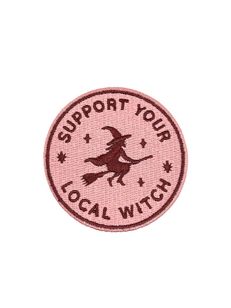 Support Your Local Witch Embroidered Patch Iron On Haloween