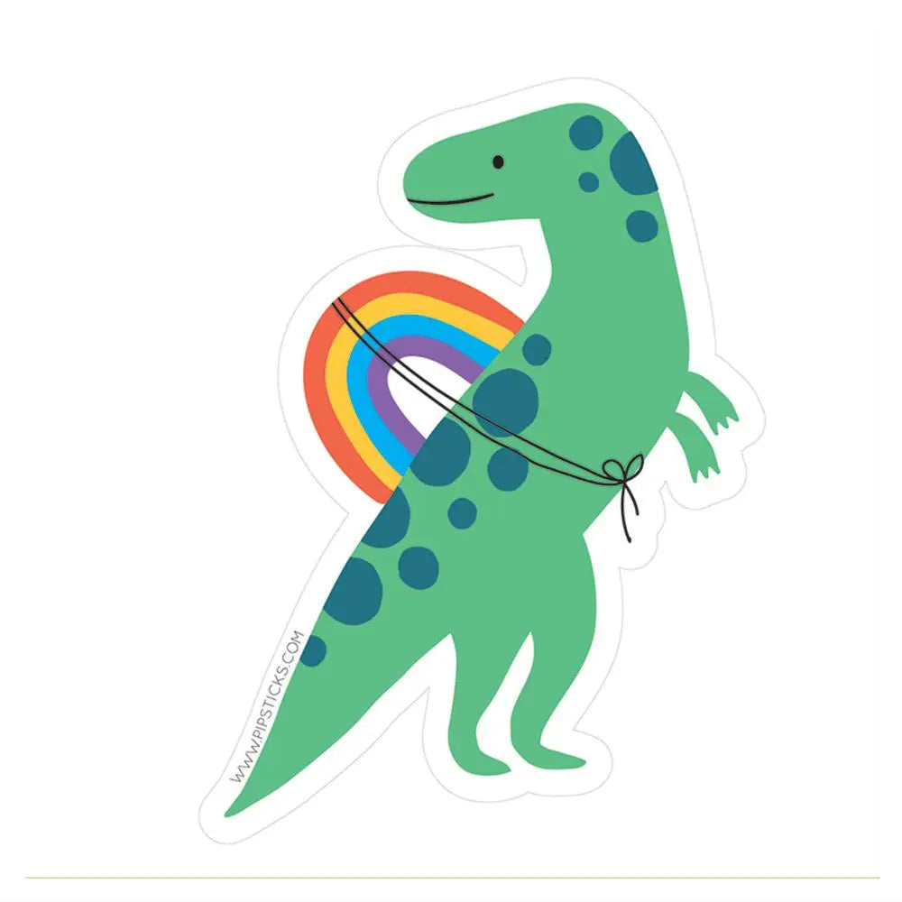 Rainbow Rider Pipstick Vinyl Stickers image 0
