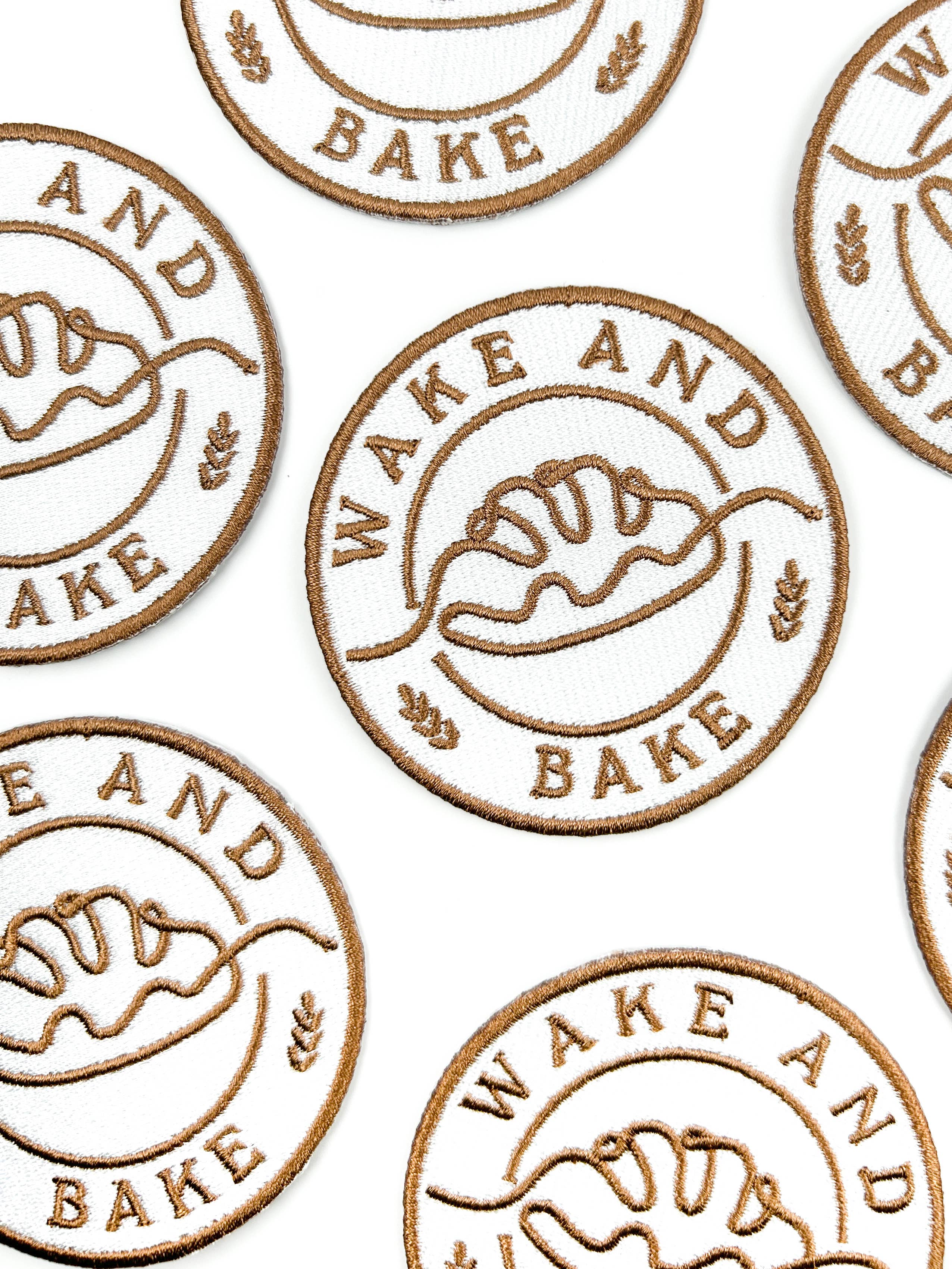 Wake and Bake Embroidered Iron-On Patch Food, Chef, Baking