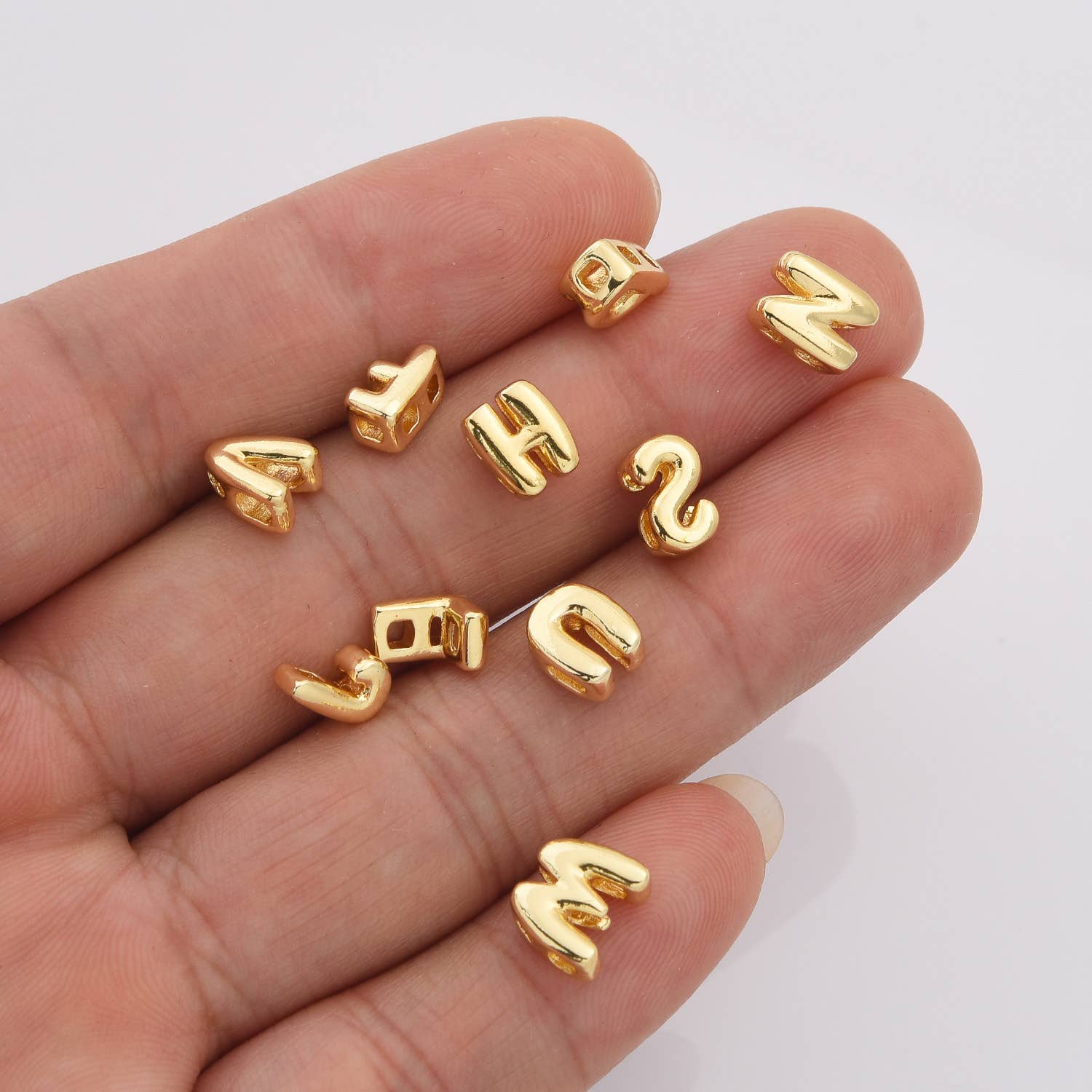Gold Filled Alphabet Balloon Initial Charm Pendant