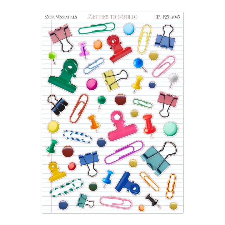 Desk Essentials - Sticker Sheet