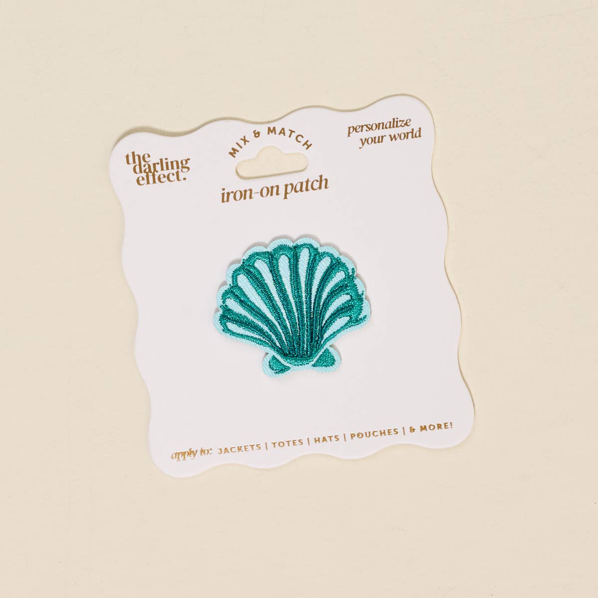 Mix & Match Iron-On Patch–Seashell