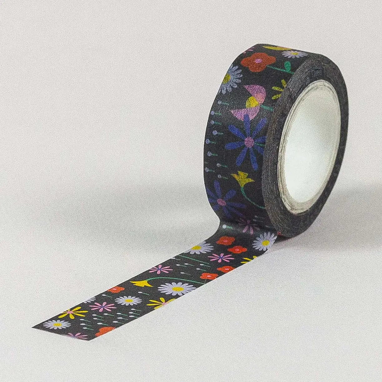 Chanson De Fleurs Black Floral Washi Tape – 15mm - by My Darlin' image 0