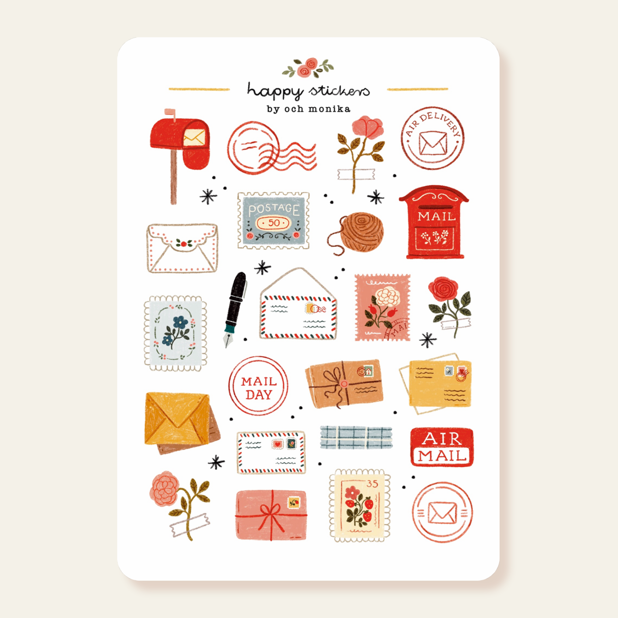 Happy Mail - Planner & Journal Stickers | A6 Matte Paper