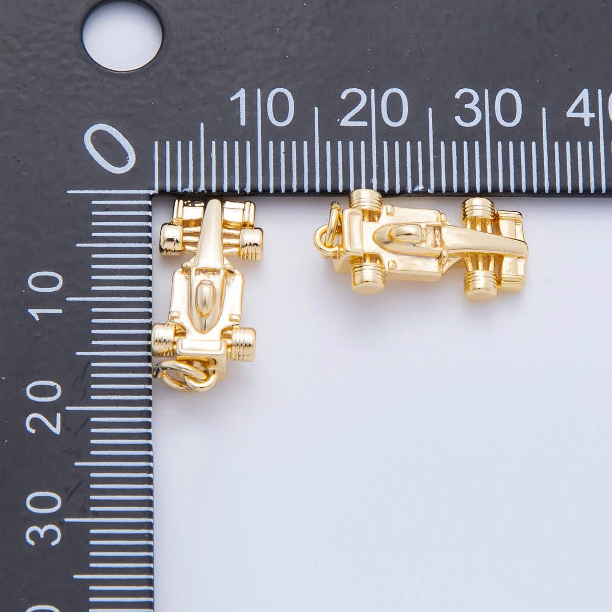 18K Gold Filled 23mm Mini Race Sports Car Minimalist Multidimensional Charm |