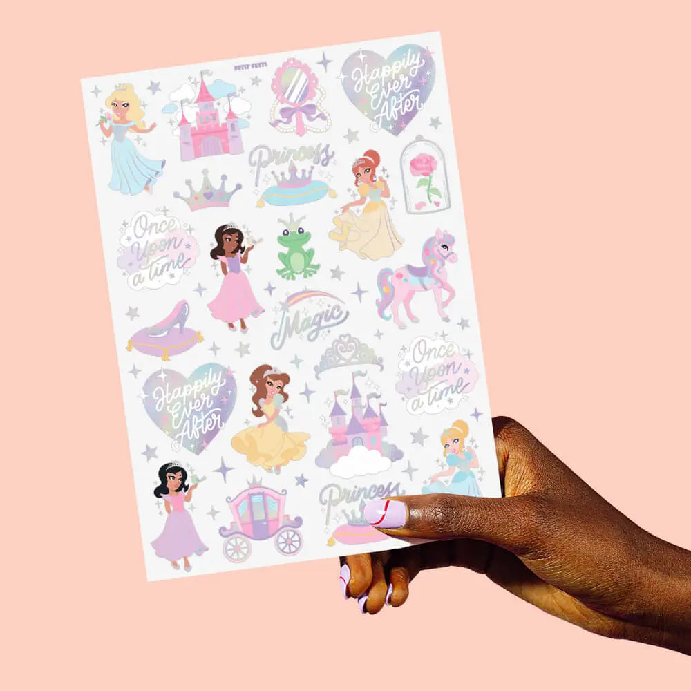 Pastel Princess Party Foil Kids Temporary Tattoos - Petit Fetti image 4