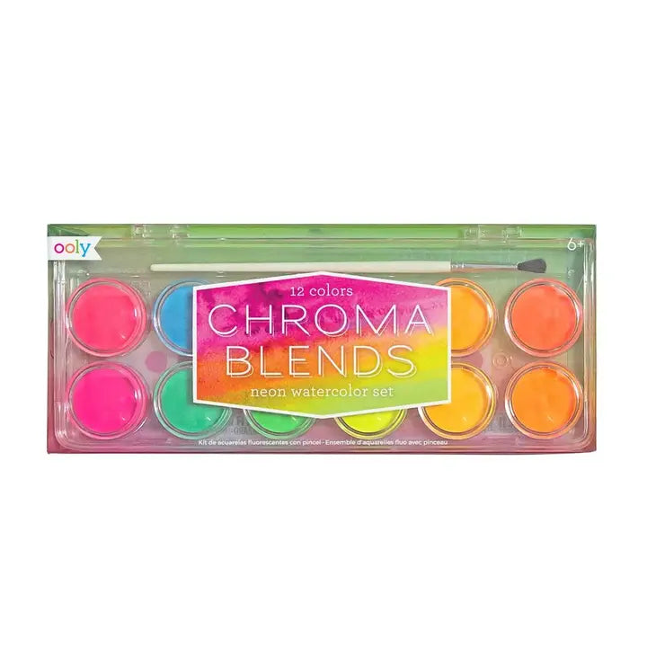 Chroma Blends Neon Watercolor Paint - 13 Pc Set image 0