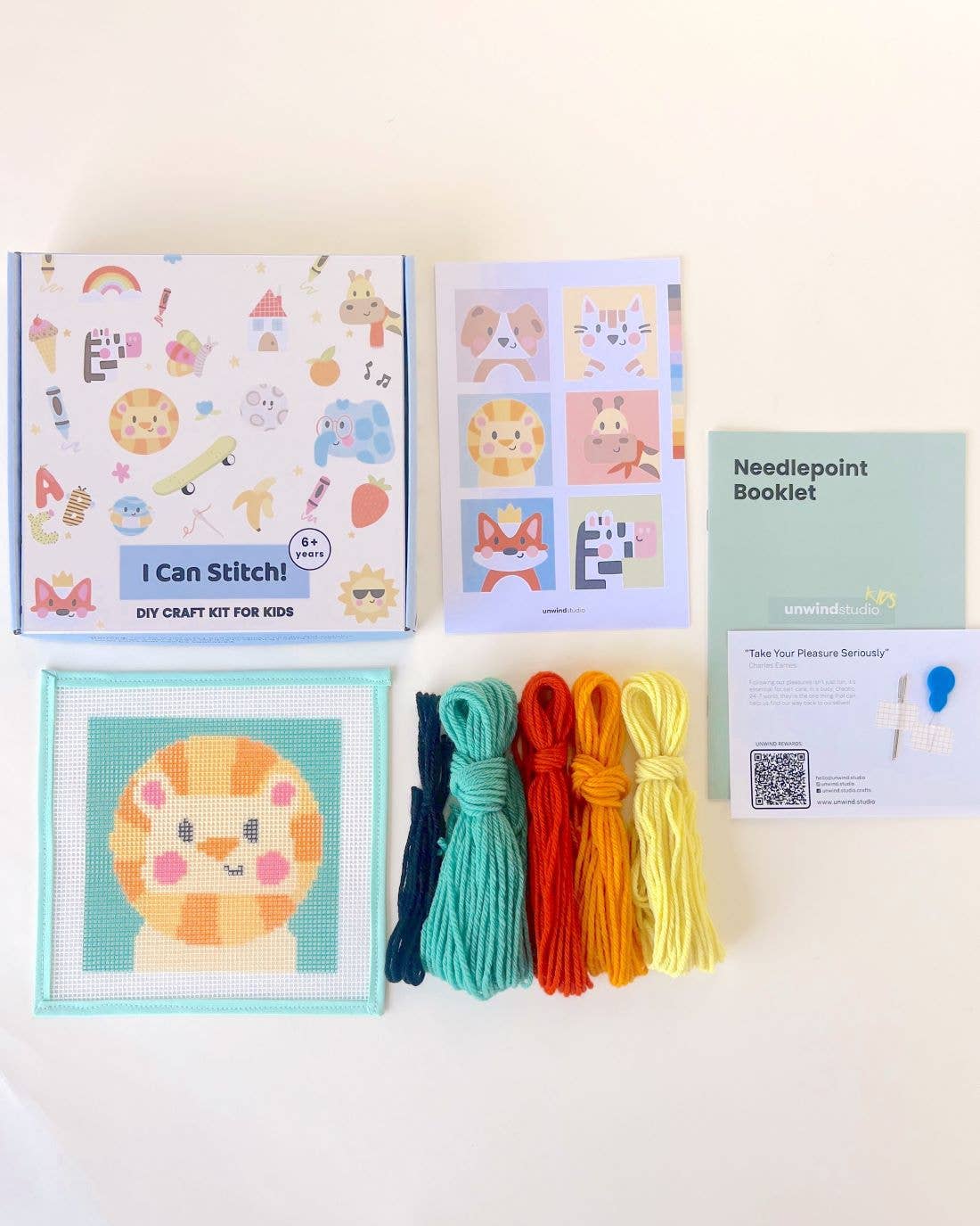 Leonardo, the Lion - Needlepoint Kit for Kids
