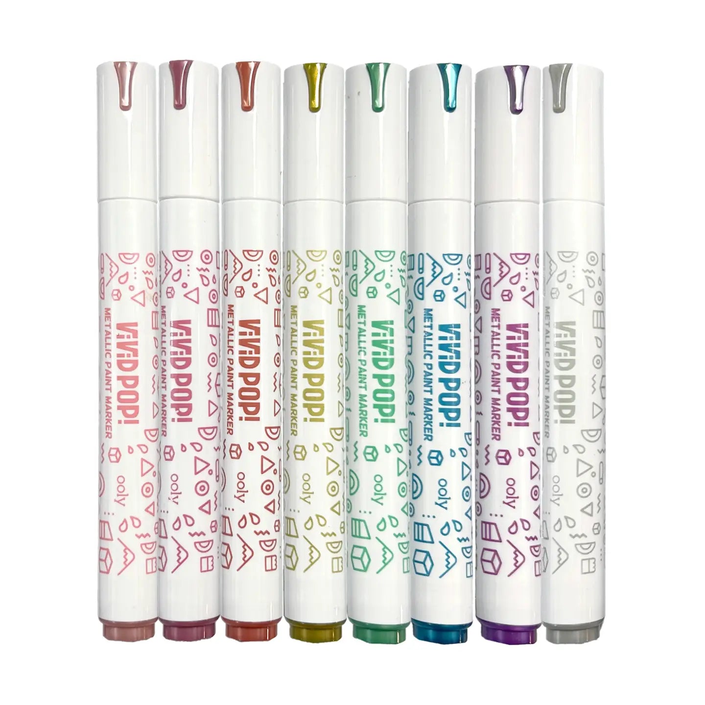 Vivid Pop! Water-Based Paint Markers: Metallic (Set of 8) image 4