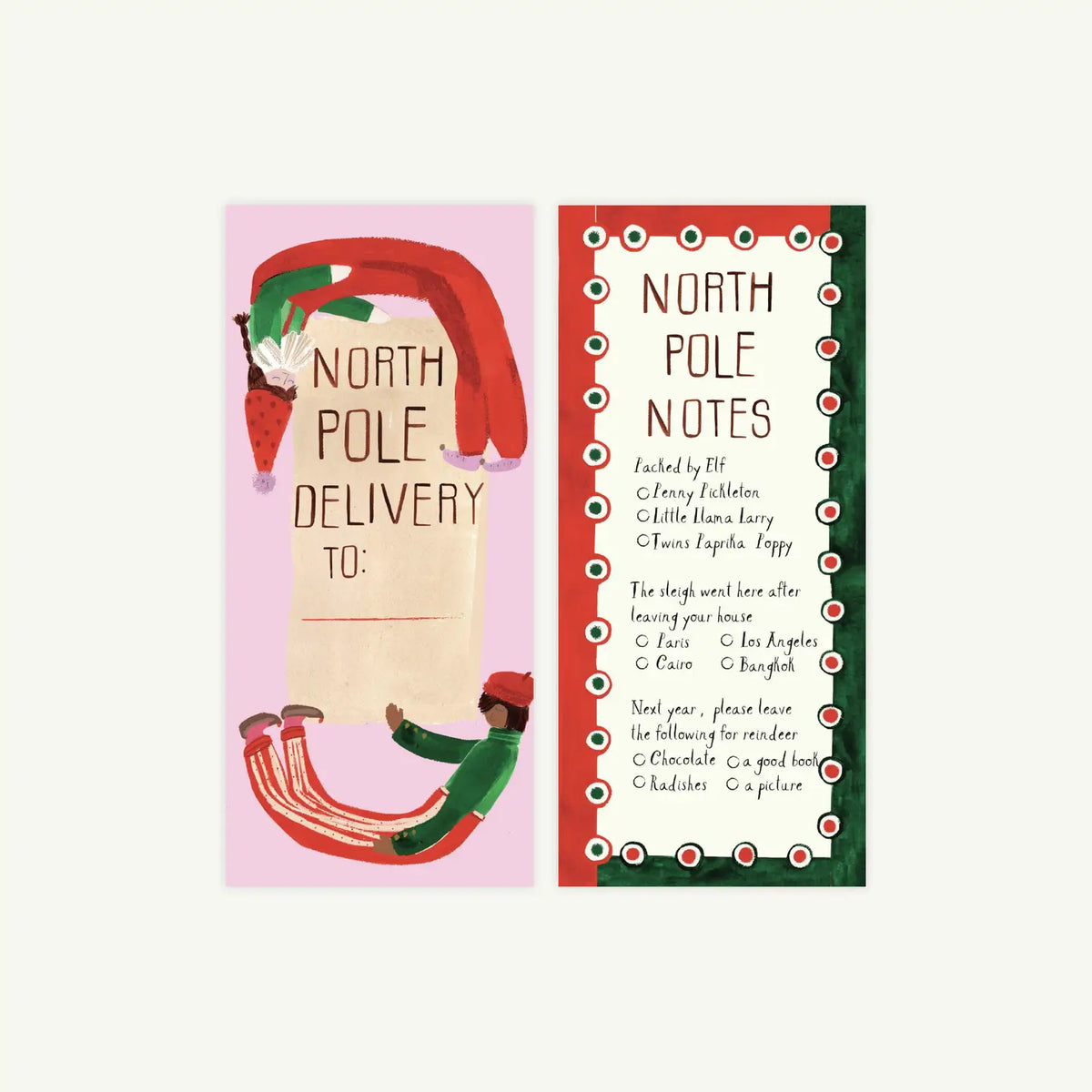 North Pole Delivery Gift Tag image 0