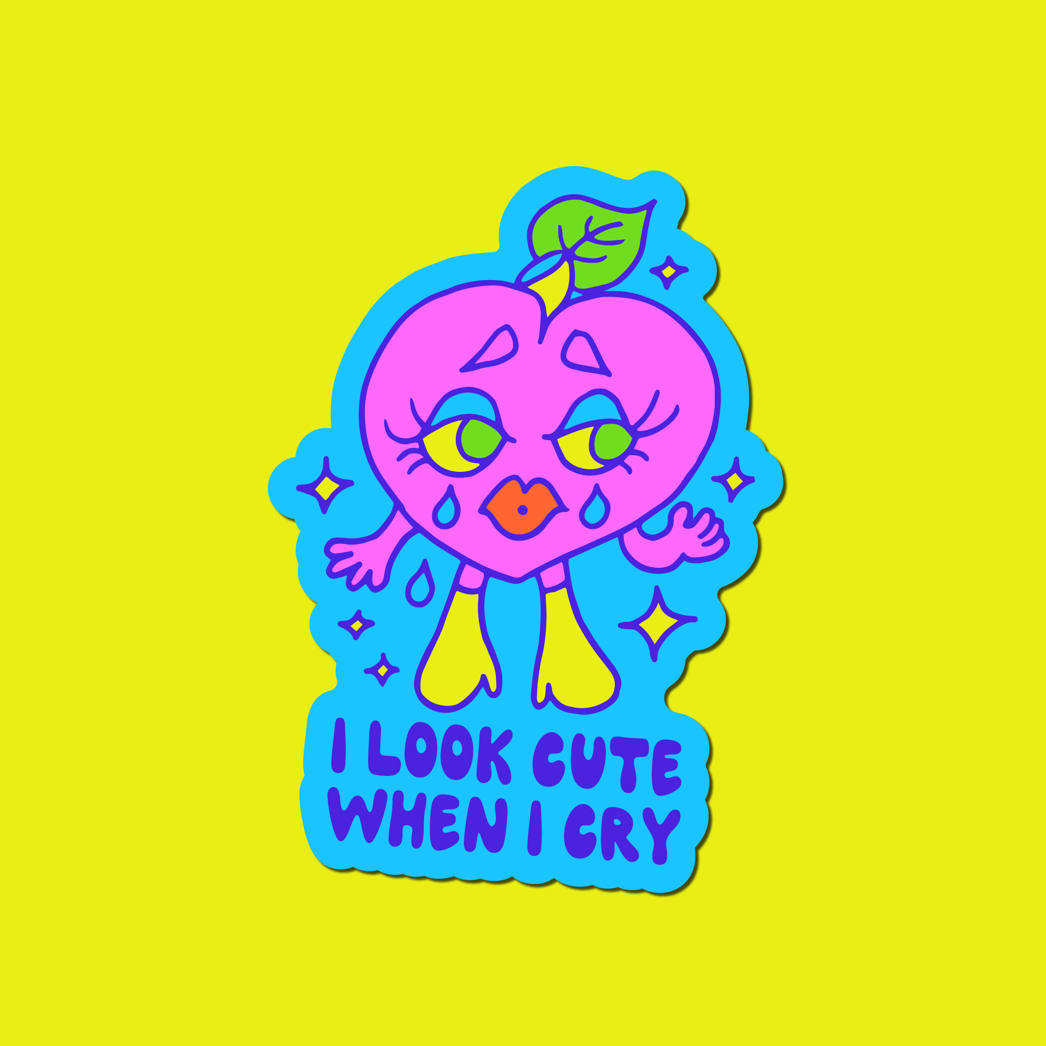 I Look Cute When I Cry Sticker