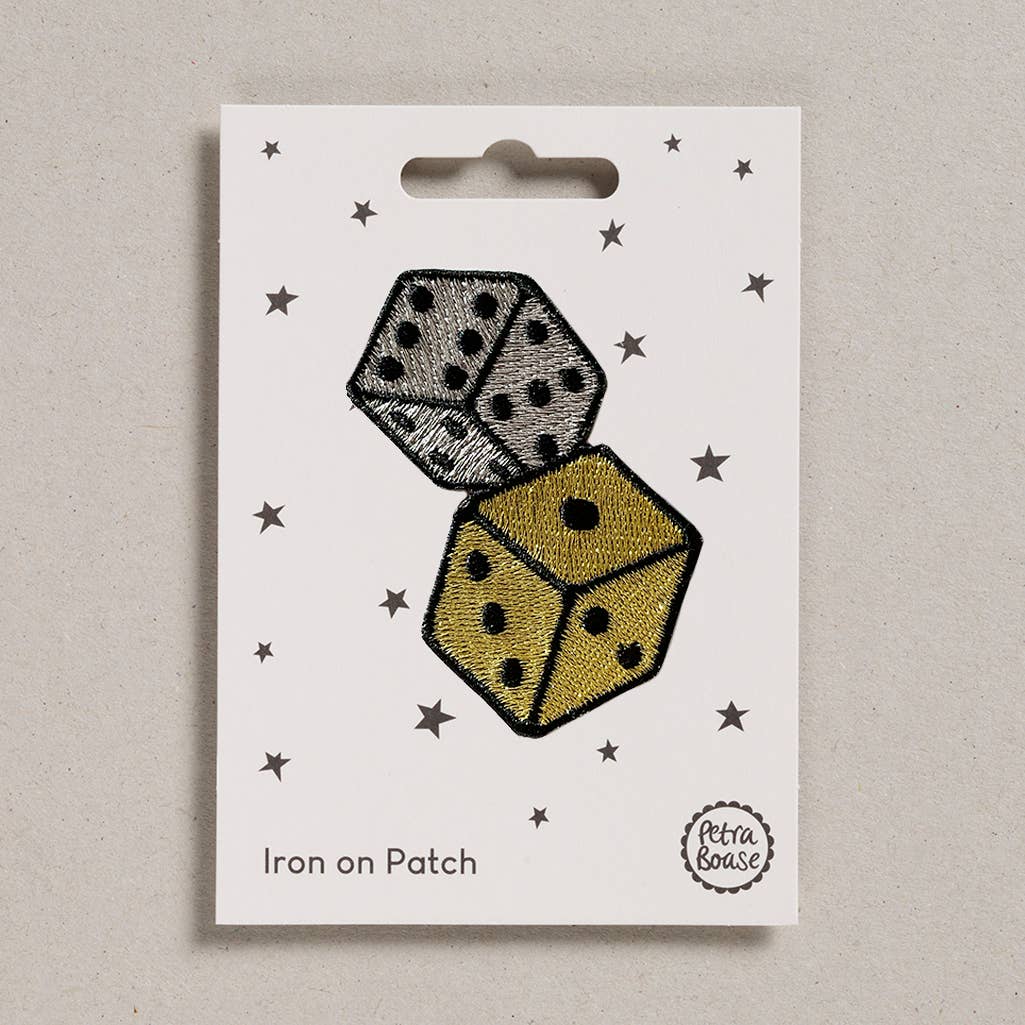 Dice Iron-On Embroidered Patch