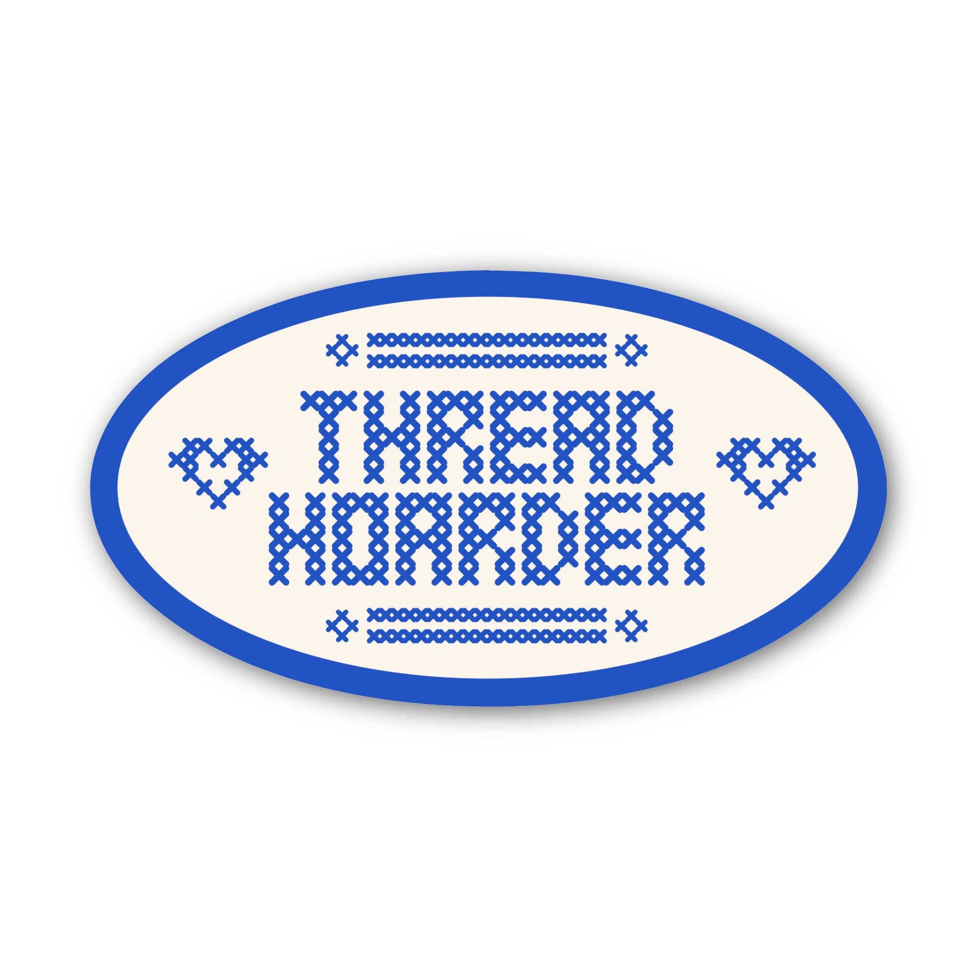 Thread Hoarder Needlepoint Sticker