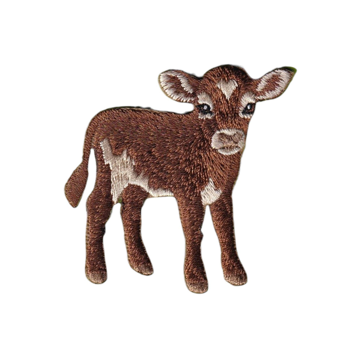 Baby Cow, Brown Calf, Farm Animal, Embroidered Iron on Patch