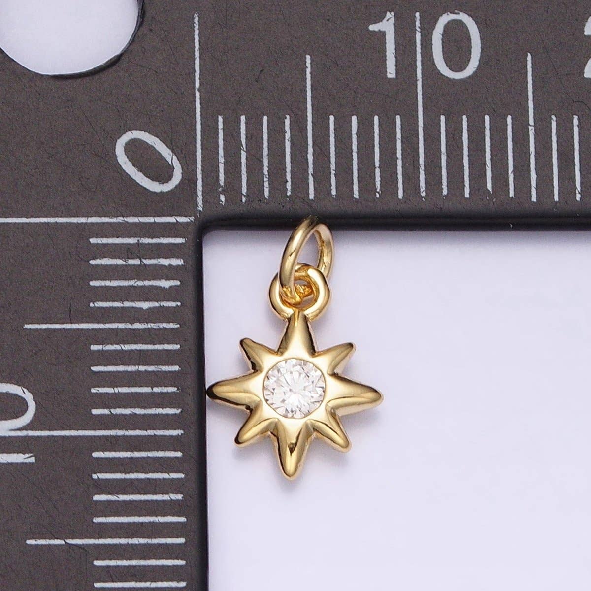 16K Gold Filled Mini Celestial North Star CZ Add-On Charm |