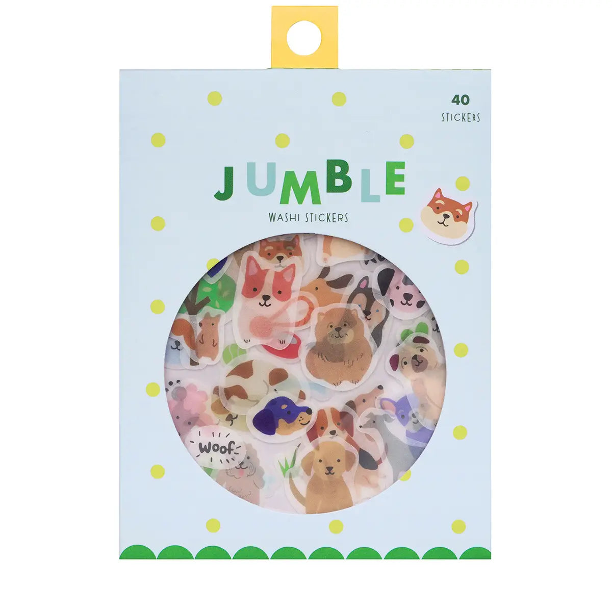 Dogs Jumble Washi Stickers image 0