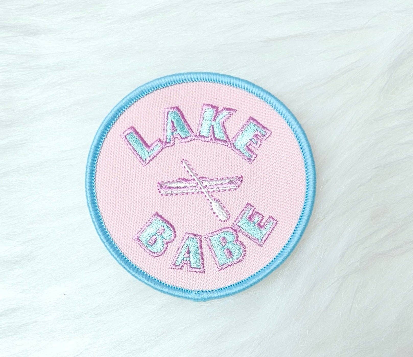 'Lake Babe' Boat Embroidery Iron On Patch