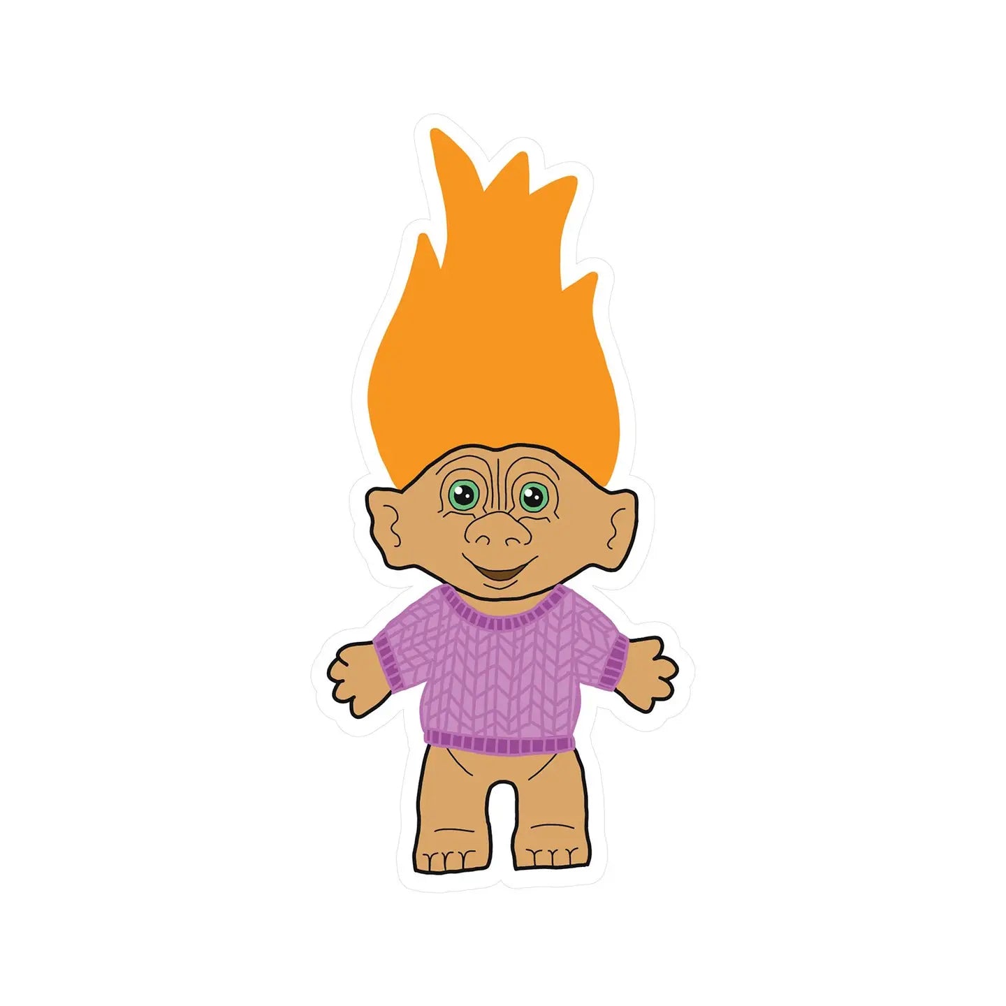 Orange Haired Troll Vinyl Pipsticker image 0