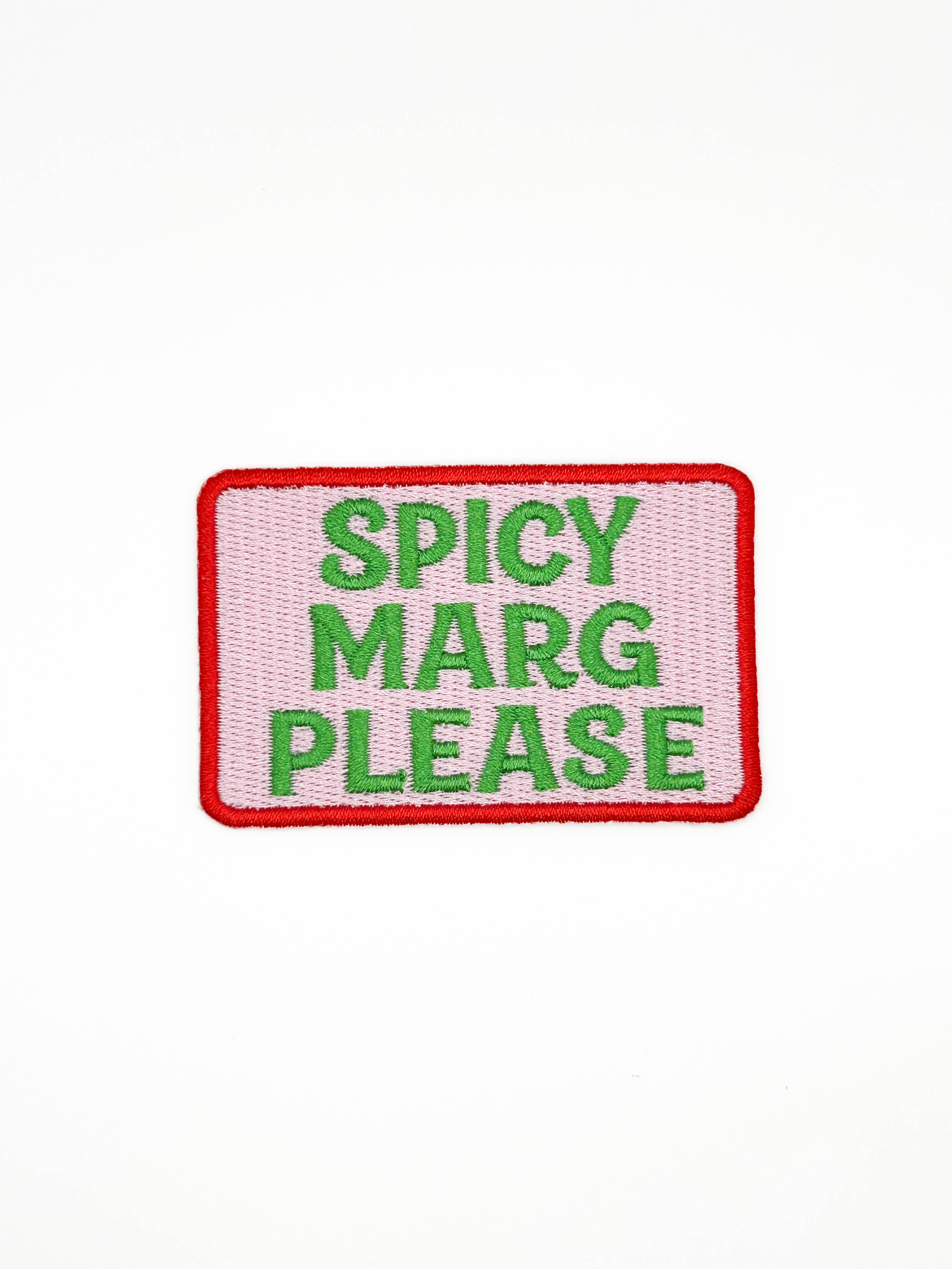 Spicy Marg Please Embroidered Patch – Margarita, Cocktail